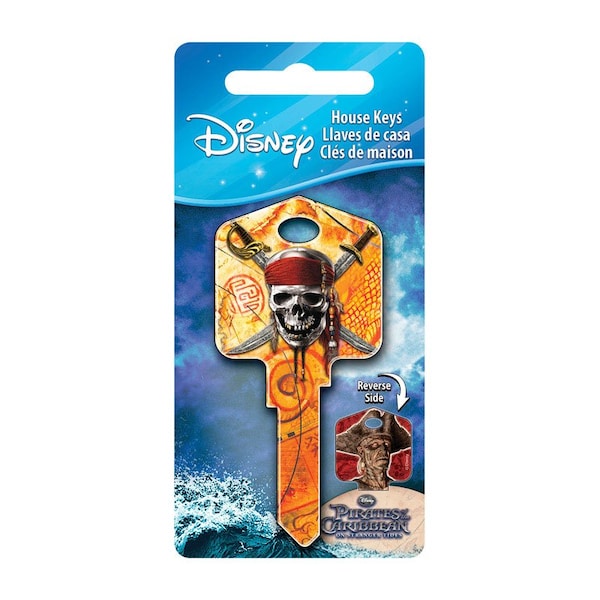 Hillman Disney Skull And Swords House Key Blank 66/97 KW1/KW10 Single For Kwikset and Titan Locks 87639 - main